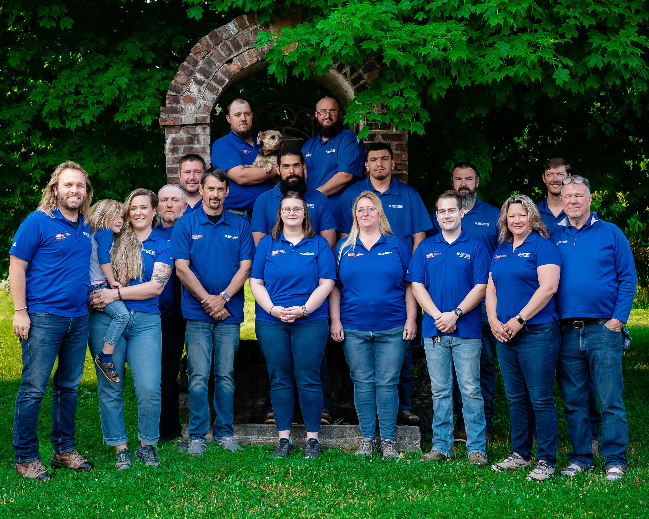 Airclaws team photo. A heating and cooling company in Amesville, OH.